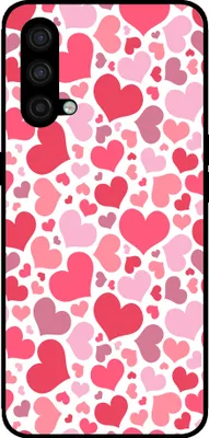 Image de L'étui Smartphonica convient à
  OnePlus Nord CE avec impression de cœurs - Coque arrière en TPU avec motifs de cœurs - Enfants
  Coque avec motifs de cœurs