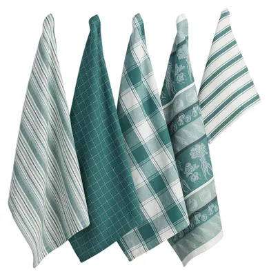 Küchen-Geschirrtücher-Set, 5-teilig, Baumwolle, Nordsee