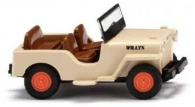 Image de Wiking Voiture Willys Jeep CJ-3A - beige ivoire 001101