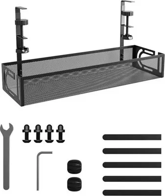 Produktbild von Kabelmanagement unter dem Schreibtisch, Kabelkanal für unter dem Schreibtisch, Kabelorganizer für den Schreibtisch, Kabelmanagementbox