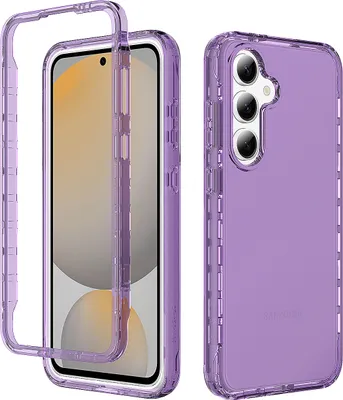 Produktbild von Galaxy A16 Hülle, Hybrid Transparente Rückseite TPU Bumper Stoßfest Schutzhülle für Samsung Galaxy A16 5G/4G Violett