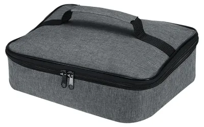 Produktbild von Omgoods – Isolierte Lunchtasche, wasserdichte Lunchbox mit Tragegriff, Grau, Schwarz