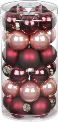 Produktbild von Weihnachtskugeln Glas 4cm 30 Stück - Vintage Rose