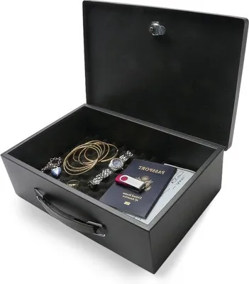 Produktbild von Famanu Sicherheitsbox 5L - schwarz mit 2 Schlüsseln