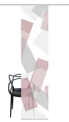 Produktbild von NAYAH Schiebegardine, halbtransparente Bambus-Optik, 260x60 cm, Graphikmotiv