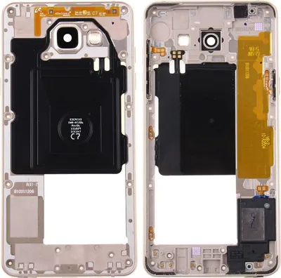 Produktbild von Mittelrahmen Rahmen Kamera Glas Gehäuse f. Samsung Galaxy A5 2016 Speaker Gold