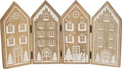 Image de Maisons en bois Décoration de Noël en 21 cm Maison de décoration pour Noël