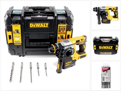 Immagine prodotto di DeWalt DCH 273 NT 18 V Tassellatore Brushless a batteria SDS-Plus in valigetta TSTAK + Set 5 punte Makita SDS-VPlus - senza batterie, senza caricatore
