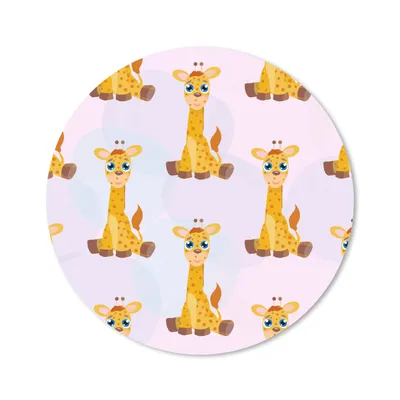 Produktbild von MuchoWow® Mauspad Mousepad Giraffe - Muster - Kinder 40x40 cm - Mousepads - Maus Mat - Pad - Mausunterlage - Schreibtisch Accessoires