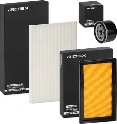 Produktbild von RIDEX Filterset Inspektionspaket Filtersatz für NISSAN Qashqai / Qashqai +2 I (J10, NJ10) für CHEVROLET CAPTIVA (C100, C140) passend für PEUGEOT