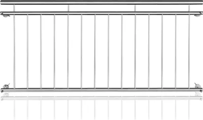 Obrázek produktu pro JOIEYOU 184x90cm Francouzské balkonové zábradlí Nerezové zábradlí s výplněmi Bezpečnostní zábradlí Zábradlí na terasu a okna Robustní zábradlí s upevňovacími sloupky pro vnitřní i venkovní použití
