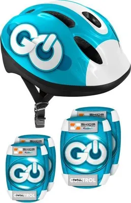 Produktbild von Verstellbares Kinder-Schutzset Helm + Polster BLAU SP0857