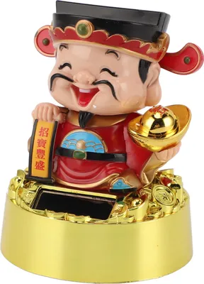 Image de Statue solaire du Dieu de la Richesse Dieu de la Fortune Ornement de tableau de bord de voiture Décoration Feng Shui Cadeau du Nouvel An Chinois Cadeau S