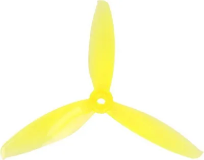 Produktbild von Gemfan 5043 5x4.3 WinDancer 3 Blatt Propeller Klar Gelb 2xCW 2xCCW 5 Zoll