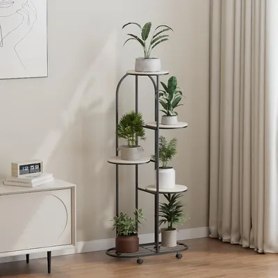 Productafbeelding van GarveeLife bloemenstandaard, plantenstandaard, plantenrek, metalen plantenrek, plantentrap
