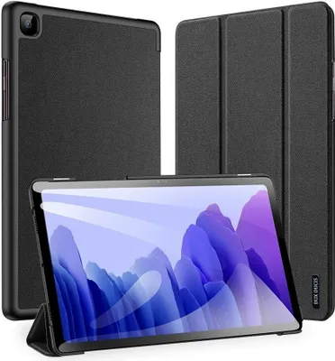 Produktbild von Dux Ducis Buch Tasche Hartschale mit Smart Sleep Standfunktion für SAMSUNG GALAXY TAB A7 10.4 2020 Tablet Hülle Etui Brieftasche Schutzhülle Schwarz