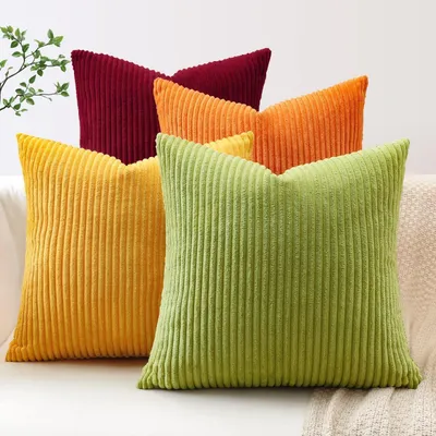 Obrázek produktu pro Sada čtyř povlaků na polštáře, 60x60 cm, žlutá a oranžová