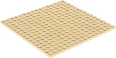 Produktbild von 1x Lego Bau Platte 16x16 beige beidseitig bebaubar Grundplatte 4611414 91405