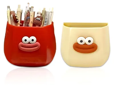 Produktbild von Stifthalter, 2 Stück Stiftebox für Stifte, Organizer für Büro, magnetischer Aufbewahrungskorb, 13 x 14 cm, mit magnetischem Aufkleber zur Befestigung am Kühlschrank