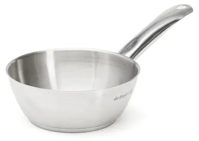 Produktbild von De Buyer Sauteuse - Edelstahl Sautierpfanne, Ø 16 cm, Induktionsgeeignet, Optimale Wärmverteilung, Ergonomischer Griff, Profiqualität