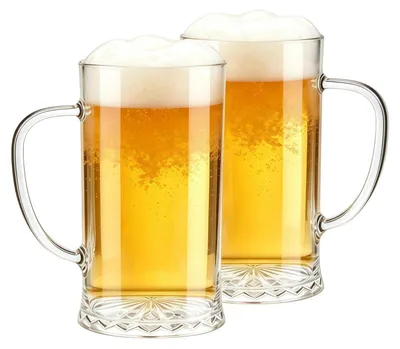 Immagine prodotto di Set da 2 bicchieri da birra da 0,7 litri in plastica, con manico, trasparenti