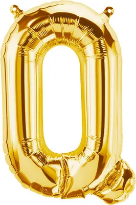 Produktbild von Folienballon Buchstabe Q, gold, ca. 40 cm, für Luftbefüllung