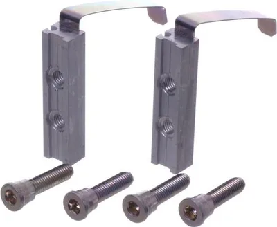 Produktbild von NAJDER Satz Befestigungsschrauben und Scharnierplatten für Aluminium-Türscharnier vom Jocker Typ - Kit - für Kaltprofile 2SK - für Doppelscharniere - für Aufschraubband - für Scharnier