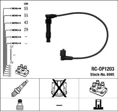 Produktbild von NGK 6995 Zündkabelsatz Zündleitungssatz für FIAT Uno Schrägheck (146)