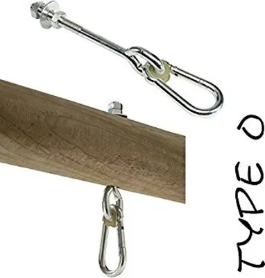 Produktbild von Schaukelhaken M12x250 mm MIT KARABINER für Holzstärke 90-120 mm