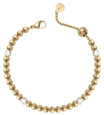Produktbild von Vergoldetes Perlenarmband mit Kristallen LJ2983
