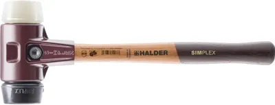 Produktbild von HALDER SIMPLEX Schonhammer Ø 30 mm Gummi / Nylon mit Tempergussgehäuse