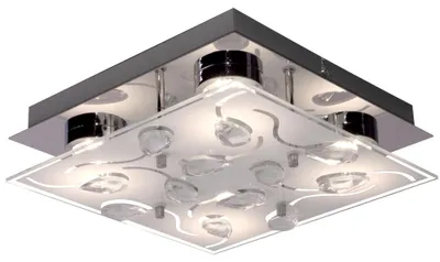 Produktbild von LED Deckenleuchte, Glas, Kristalle, silber, L 22 cm