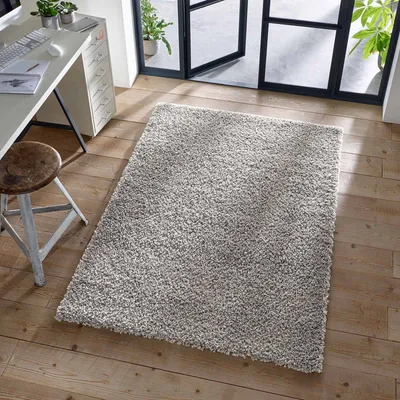 Produktbild von Shaggy Teppich I Flauschiger Langflor fürs Wohnzimmer, Esszimmer, Schlafzimmer oder Kinderzimmer |  Grau