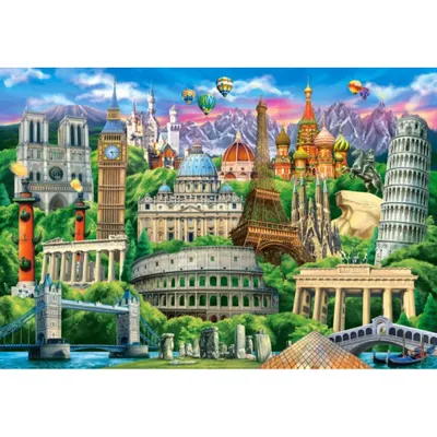 Produktbild von CASTORLAND Puzzle Berühmte Wahrzeichen 1000 Teile