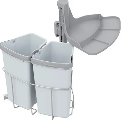 Image de Centre de déchets Nr. 720361 Seau pivotant 2x 9 litres gris
