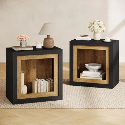 Produktbild von Beistelltisch Rechteckig mit Stauraum 60 x 30 x 60 cm