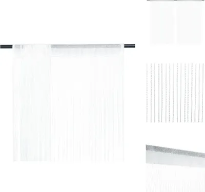 Obrázek produktu pro vidaXL Provázkové záclony 2 ks 140 x 250 cm Bílá - Záclony a závěsy