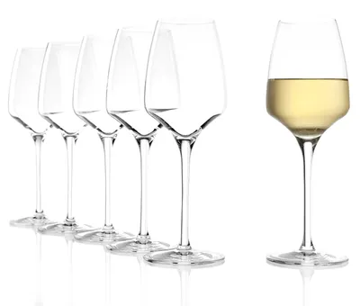Weißweingläser-Set, 6 Stück, 285 ml, Kristallglas, spülmaschinenfest
