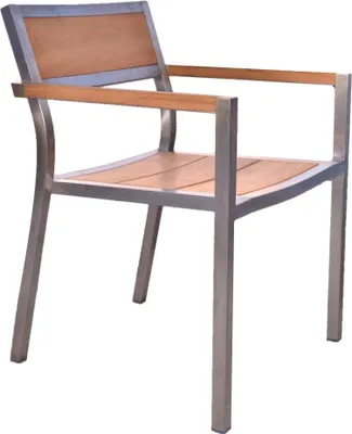 Imagen del producto de Silla apilable Teako Design Garzone Madera de teca Acero inoxidable 81 x 59 x 59 cm