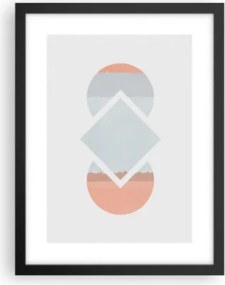 Produktbild von Gerahmtes Poster - Schwarzer Rahmen - Stück Geometrisch Diamant - 30x40 cm - Wand Bild - Wanddeko - Wandbilder - Kunstposter - Wandposter - Bilderrahmen - Bilder - Kunstdruck - P2BPA30x40-4690