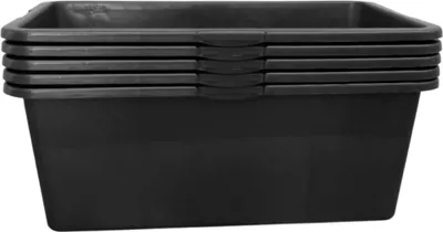 Produktbild von 5 Stück Betonkübel 80 Liter | schwarz, quadratisch