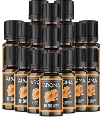 Produktbild von myAROMA Flavour Drops Karamell, 17x10ml – Zuckerfrei, Kalorienfrei, Vegan, Ohne Künstliche Farbstoffe