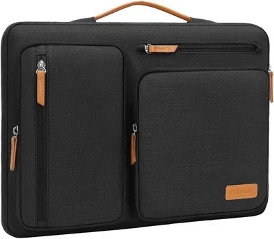 Produktbild von Schutzhülle für Notebooks 13-13,3 Zoll – Notebookschutzhülle mit Griff – für MacBook, HP, Dell, Acer, ASUS – schwarze Notebookschutzhülle mit 4 Taschen