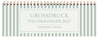Produktbild von Tischquerkalender Großdruck Streifen 2027