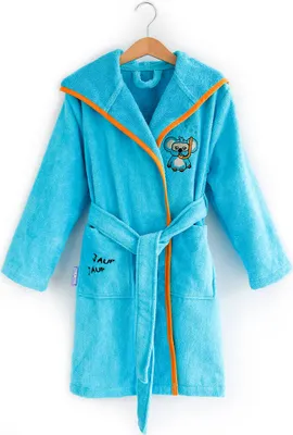 Produktbild von Milk&Moo Cool Coala Kinder Bademantel mit Kapuze, 100% Baumwolle, , Ultra Saugfähig, Weich, Velours Morgenmantel für Mädchen und Jungen, Türkis, 5-6 Jahren