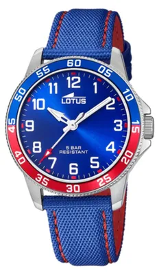 Zdjęcie produktu dla Lotus zegarek młodzieżowy Junior Sport 18787/1 skórzany zegarek na rękę niebieski czerwony UL18787/1