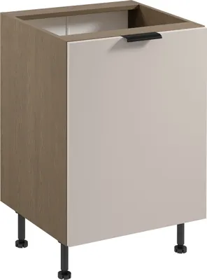 Produktbild von Küchenunterschrank 60 cm ohne Arbeitsplatte Küchenschrank, Sorento D60 Beige/Eiche