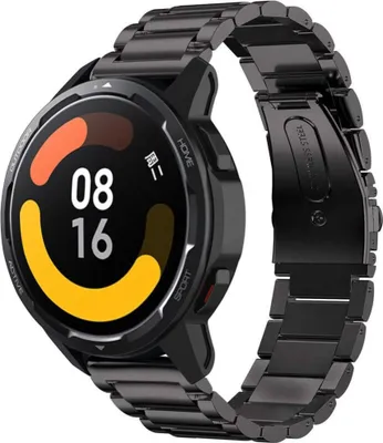 Produktbild von Strap-it Titanarmband - Kompatibel mit Xiaomi Watch S1 Armband Ersatzarmband Edelstahl - Titanium - Hochwertiges Material - für Smartwatch 22mm Armband Schwarz