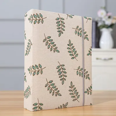 Produktbild von Fotoalbum, 10 x 15 cm, 200 Fotos, Leineneinband, Fotobuch für Familie, Hochzeit, Jahrestag, Baby-Urlaub (200 Fotos (10 x 15 cm), grüne Blätter)