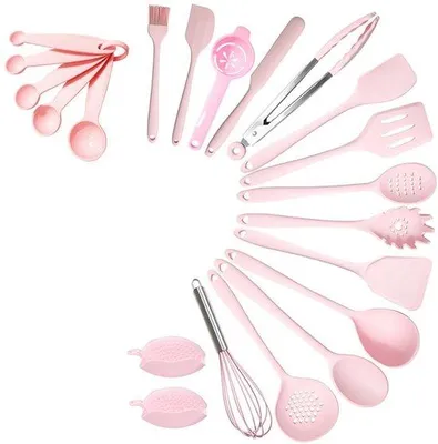 Productafbeelding van 22-delige Silicone Keukenhulpen Set - Hittebestendig en Vaatwasserbestendig